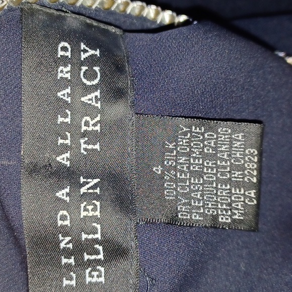 Vintage Linda Allard Ellen Tracy elegant silk dress 4 - Picture 5 of 6